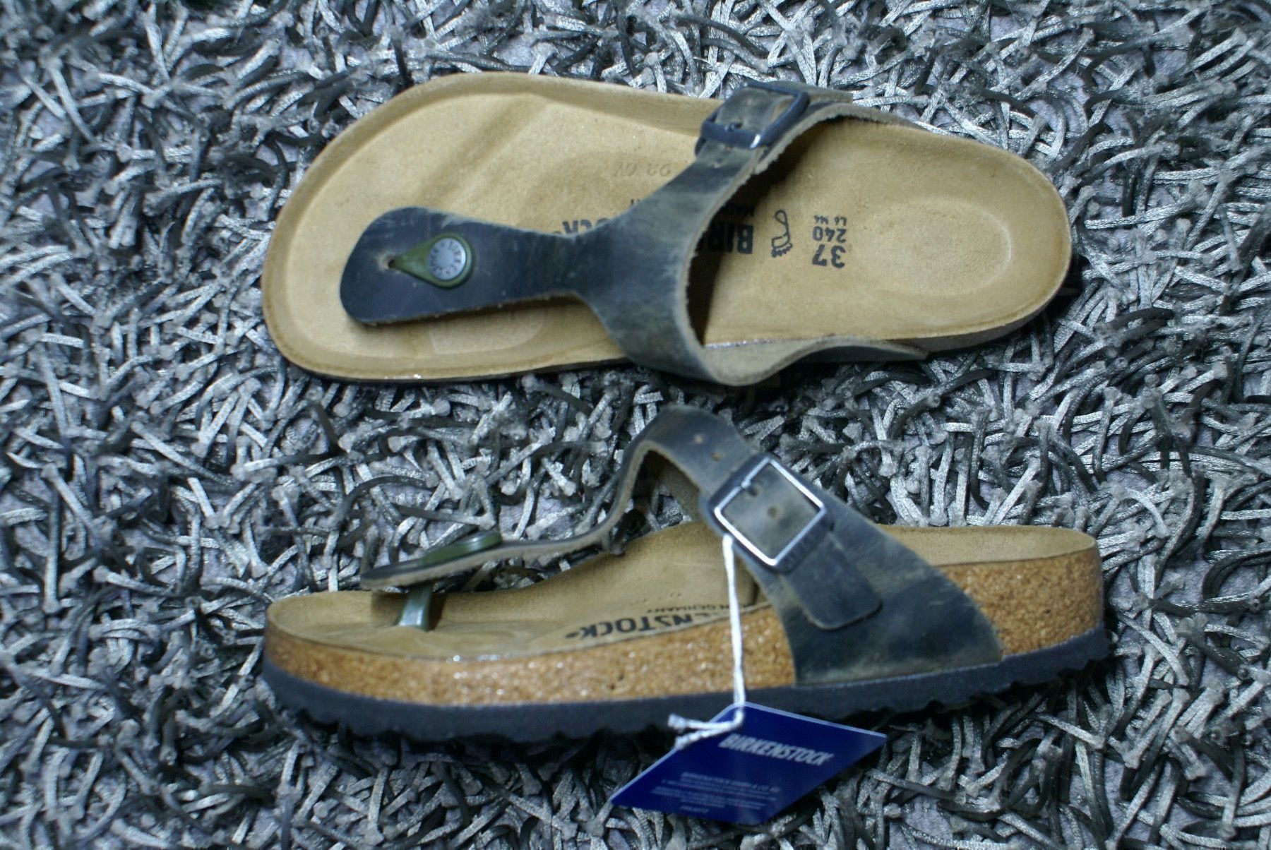 Birkenstock Damenschuhe: Birkenstock, Gizeh, Gr. 37, Leder, NEU – Neu und originalverpackt aus Wattwil von glueck 2