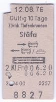 Billette Zürich Tiefenbrunnen – Stäfa