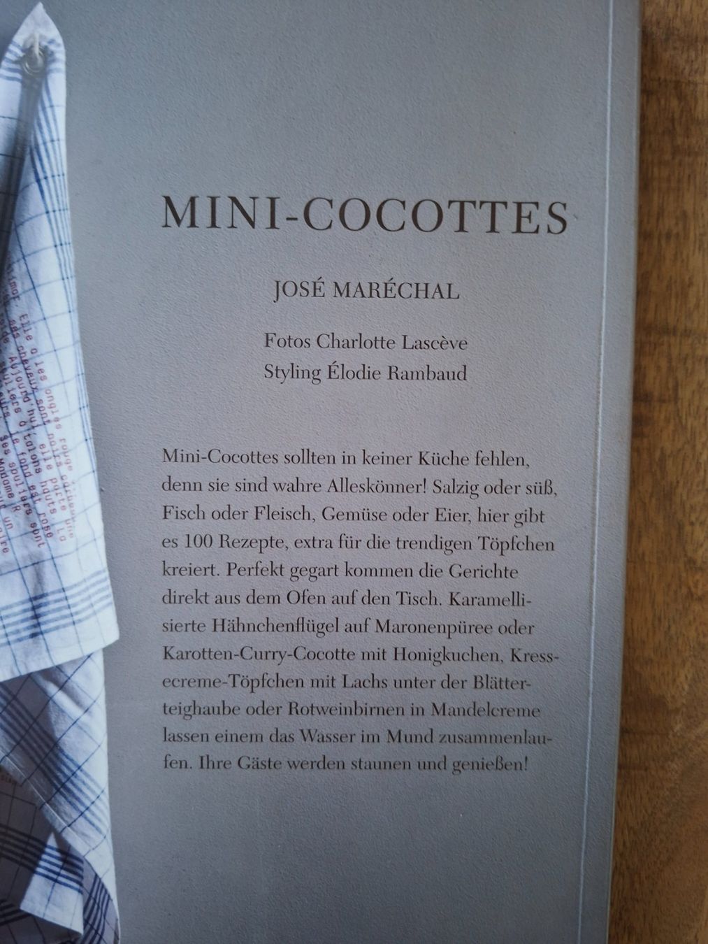 Libri: José Maréchal; Kochbuch "Mini Cocottes" 100 Rezepte – Usato da Boniswil venduto da Totomat-Lady2 1