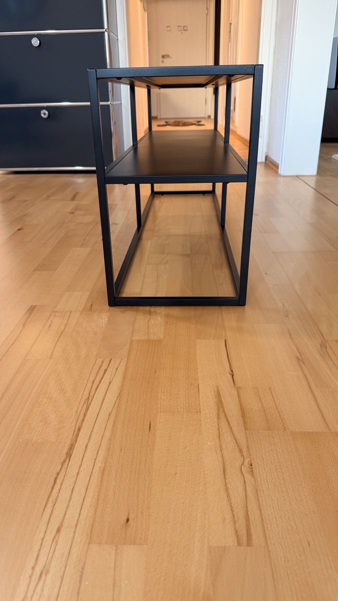 Mobili TV: Lowboard schwarz 2 Ablagen 120cm Metallgestell – Usato da Teufen AR venduto da ReviveLivingCH 2