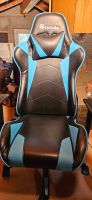 Gamingstuhl tectake schwarz blau gut erhalten