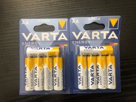 2 x 5 AA Varta Energy Batterien, in OVP