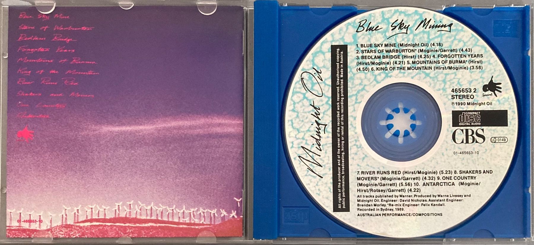CD: MIDNIGHT OIL - BLUE SKY MINING – Usato da Poliez-Pittet venduto da Newtown-Records 2