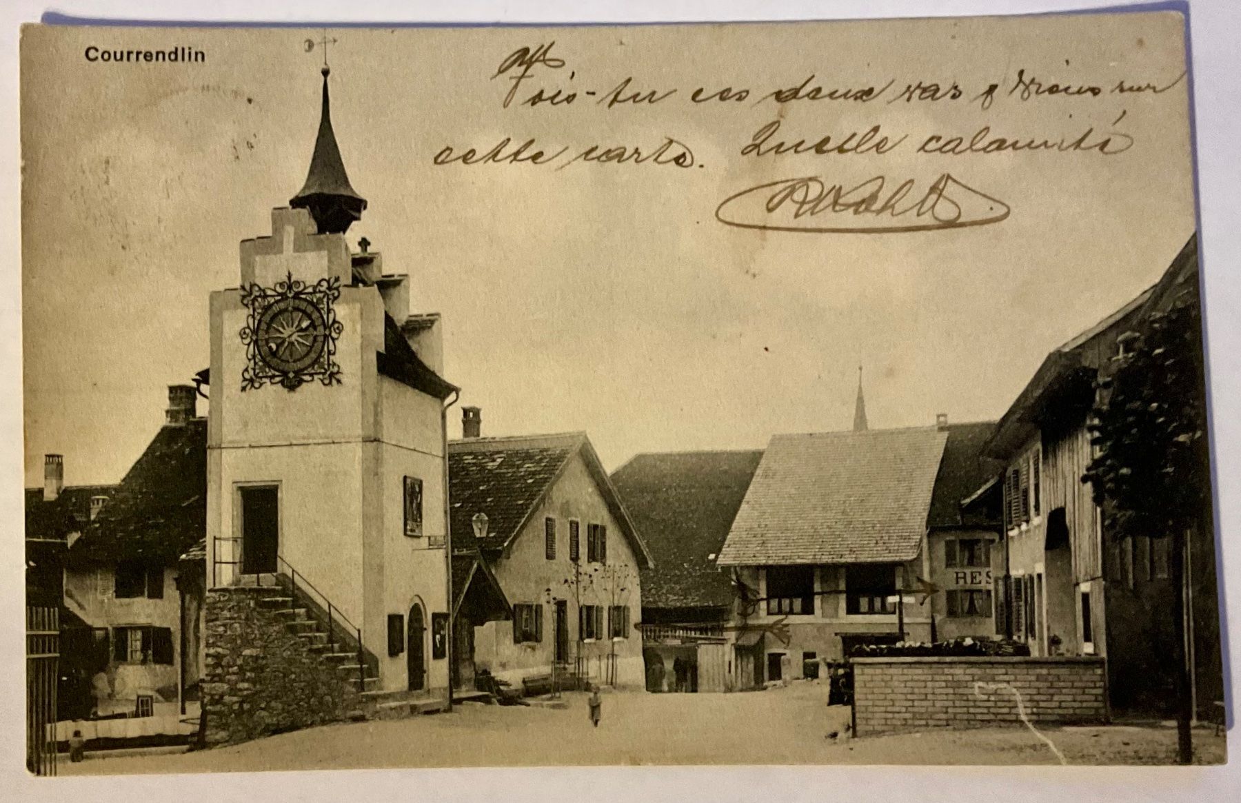 Ansichtskarten: AK Courrendlin, 1911 – Gebraucht aus schlieren von Retton