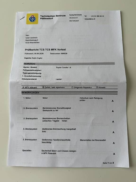 Toyota Automobili: Toyota Corolla 2001 auf Wunsch mit frischer MFK – Usato da Rheinfelden venduto da Laki95 4