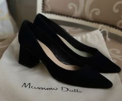 MASSIMO DUTTY 39 Neu/NP360CHF Schwarz Wildleder Schuhe