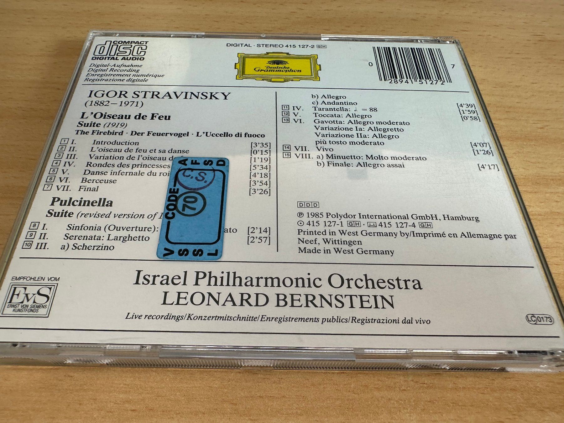 CD: Stravinsky - Der Feuervogel - Pulcinella (Suiten) – Usato da Rikon im Tösstal venduto da Alpenmutz 1