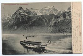 VIERWALDSTÄTTERSEE Dampfschiff - Stempel Hotel Adler Flüelen
