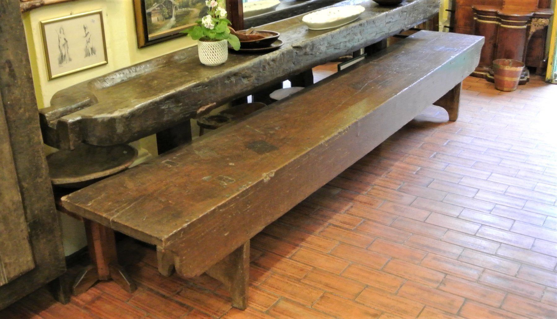 Panchine: Extragrosse Sitzbank 19 Jhdt. 344 cm. – Usato da Locarno venduto da BellTicino 1