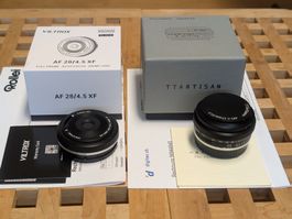 Viltrox AF 28mm f4.5 XF und TTArtisan 25mm f2 - Fuji X mount
