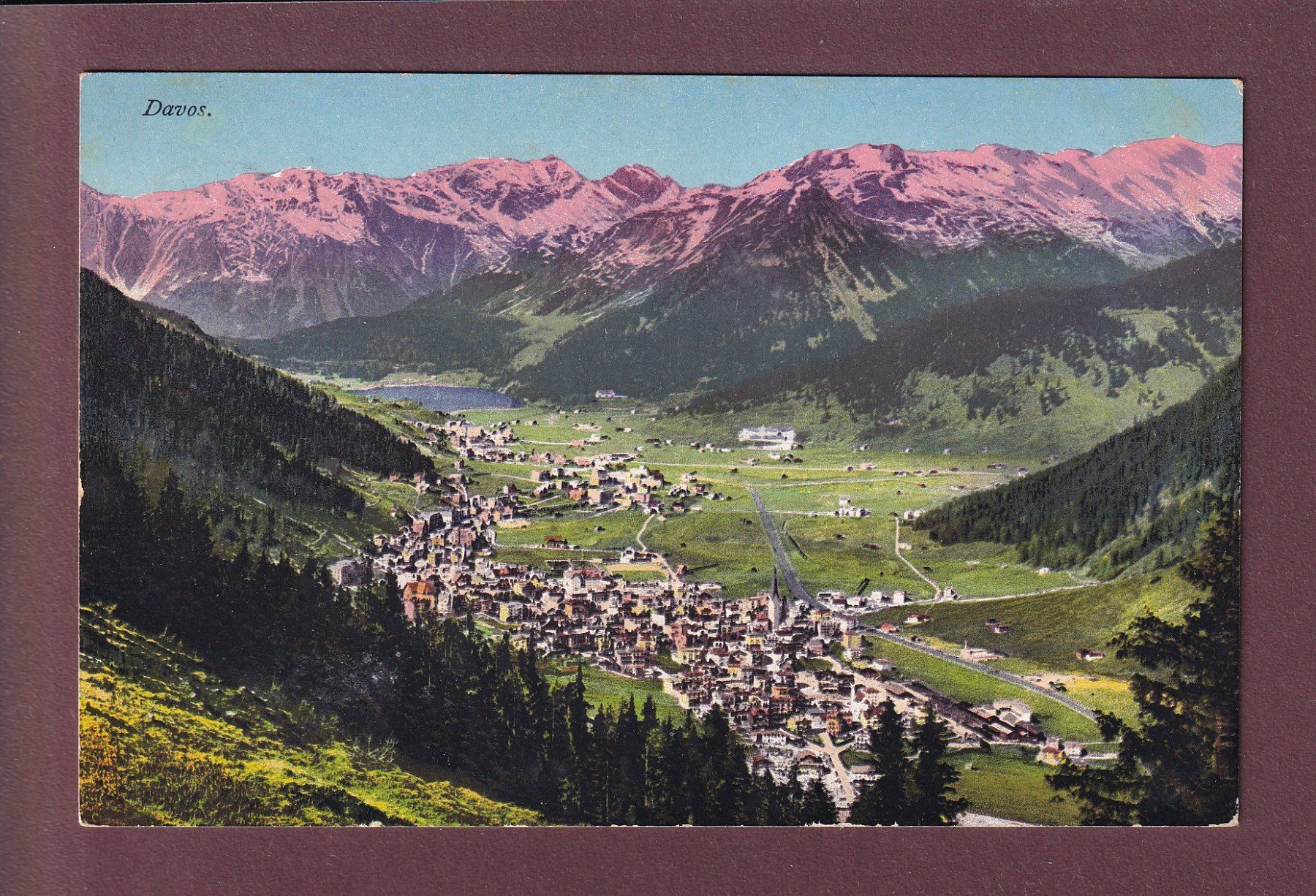 Ansichtskarten: DAVOS - Totalansicht - 1915 – Gebraucht aus Pully von nicecards