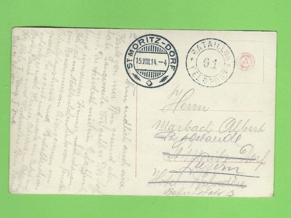 Ansichtskarten: Antike Postkarte Liebespaar, 1914 – Gebraucht aus Zürich von t24_de 1