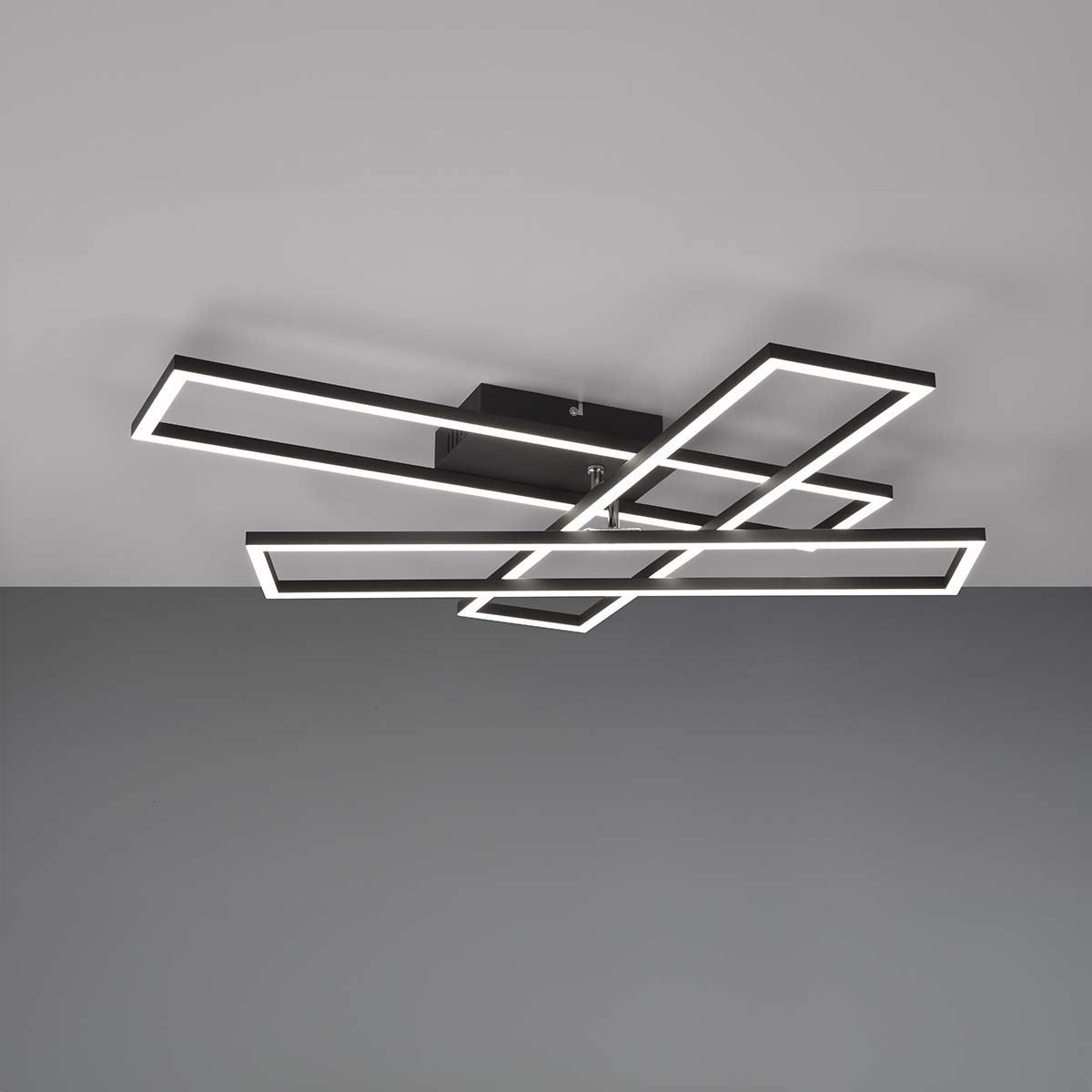 Lampadari & plafoniere: LED Deckenleuchte, Schwarz, 66 x 60 cm – Nuovo (secondo la descrizione) da Kreuzlingen venduto da Smart-Light 5