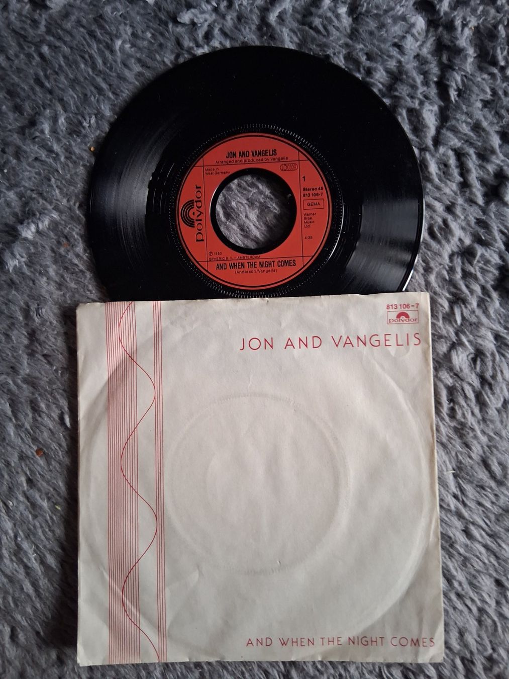 Dischi in vinile: JON AND VANGELIS   AND WHEN THE NIGHT COMES   7NER SINGLE – Usato da Wetzikon ZH venduto da Ramones01