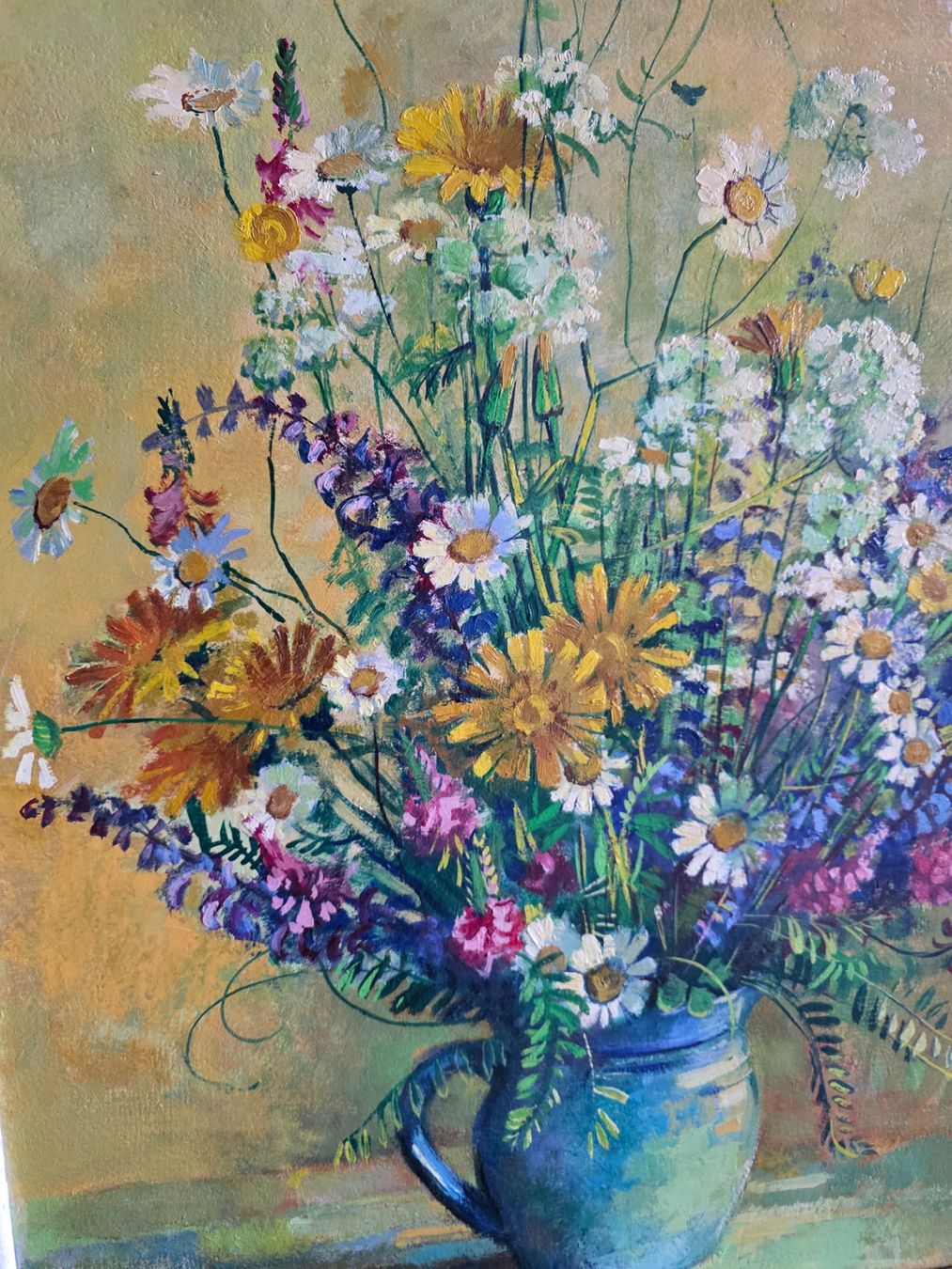 Dipinti: Antikes Gemälde Armin Schwarzenbach Blumen 1946 – Usato da Walterswil BE venduto da Lonitti 3