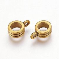 Aufhänger mit Öse antik golden 13mm, 5 Sück