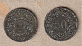 20 Rappen 1858 Wappen
