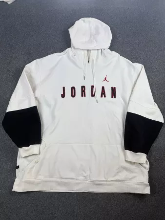 Jordan Hoodie 3XL Blanc Noir Rouge Style Rétro