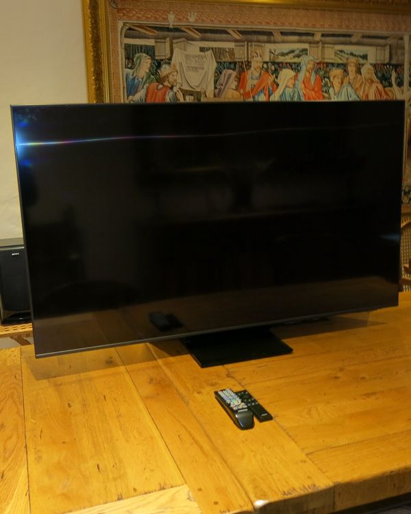 TXEsign TV-Abdeckung Aus Lycra – Für 55-Zoll-Fernseher, Staubdicht, Waschbar, Mit Clips, Schwarz