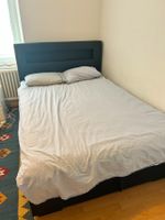 Bett 160x200 mit Bettkasten, inkl. Matratze, anthrazit