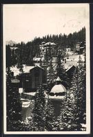 AK Arosa, Ortspartie im Schnee, 1933