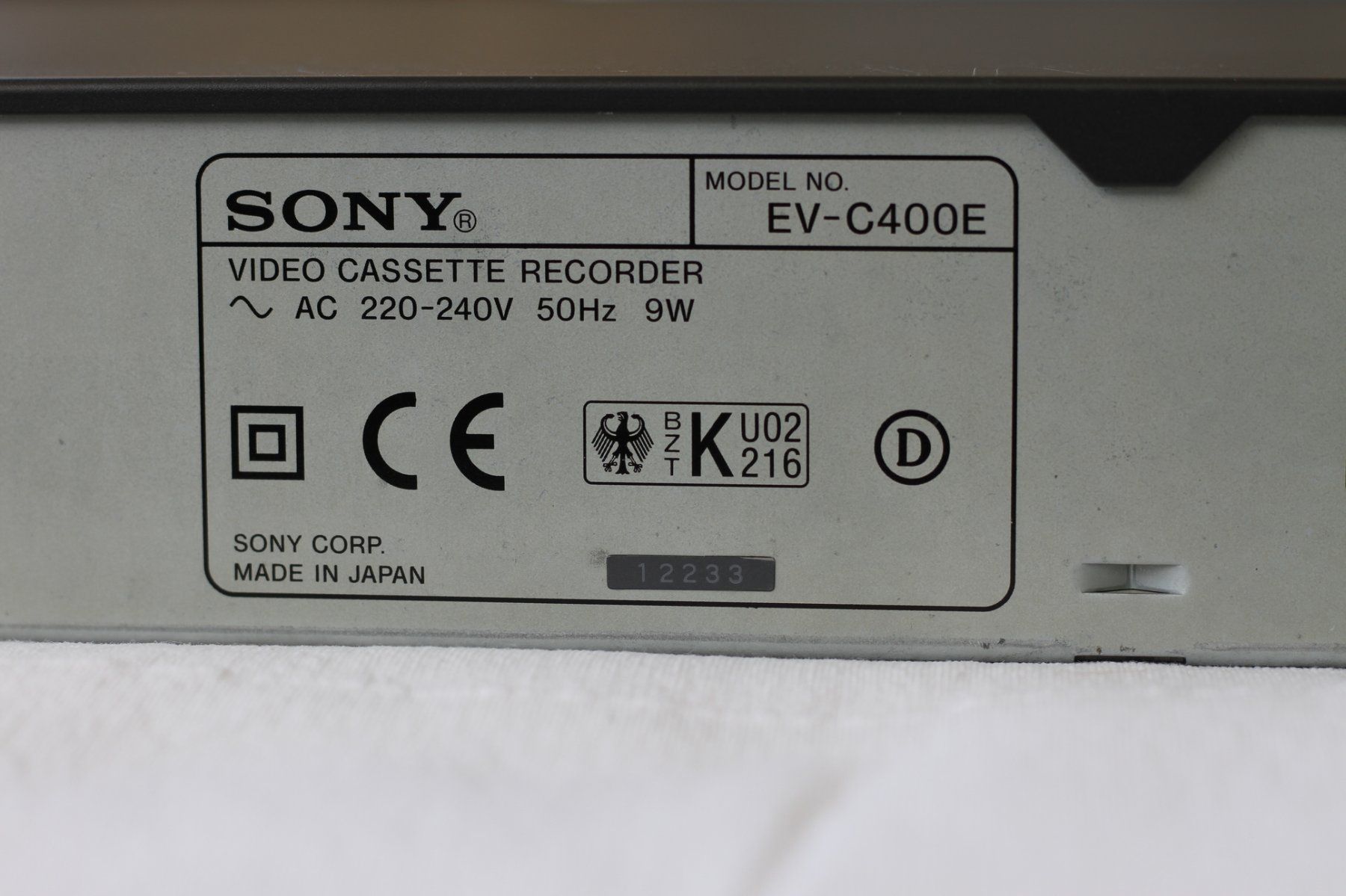 Sony Registratori: Sony Vidéo Hi8 EV-C400E PAL – Usato da Ecublens VD venduto da glenfarclas30 7
