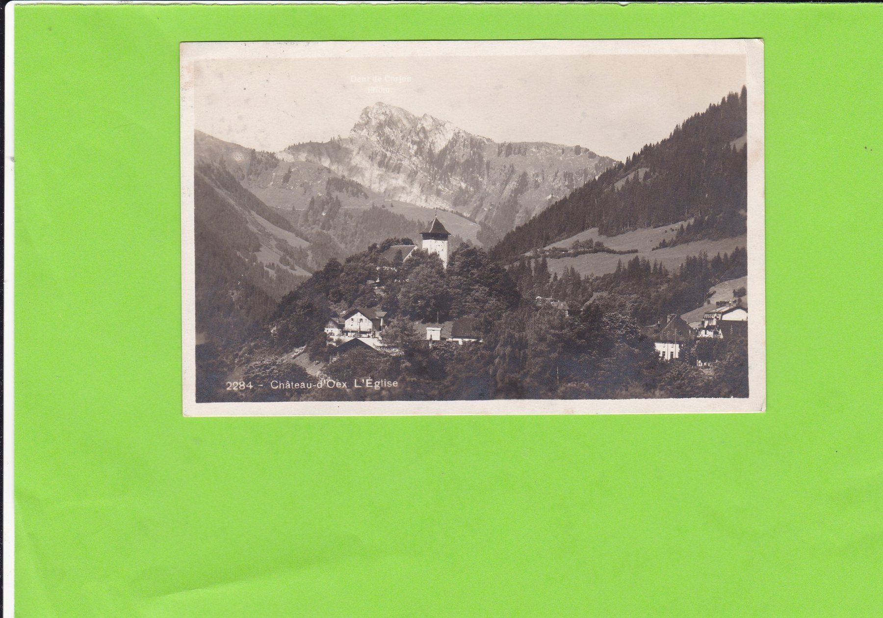 Cartoline postali: Château-d'Oex, L'Eglise – Usato da St. Peterzell venduto da neckertal