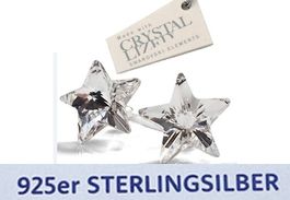 Swarovski Stern Ohrstecker 925 Silber Crystal Clear
