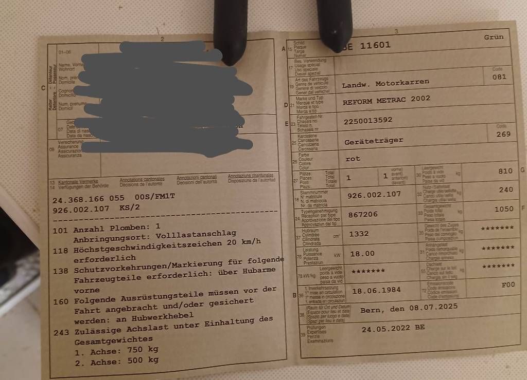 Reform Traktoren: Reform Metrac 2002 – Gebraucht aus Schwarzenburg von Asch-i72 4