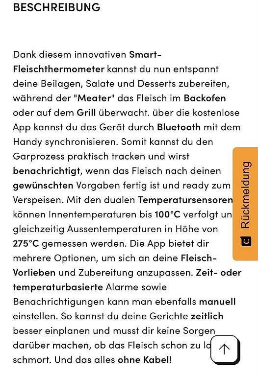 Autres articles pour la maison: Fleischthermometer Meater – D'occasion à Boswil par Kistler0 1