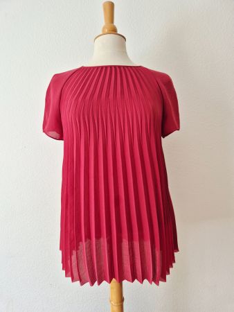 COS BLUSE TUNIKA SHIRT BEEREN 36 38 S M FALTEN , TOP ZU HOSE