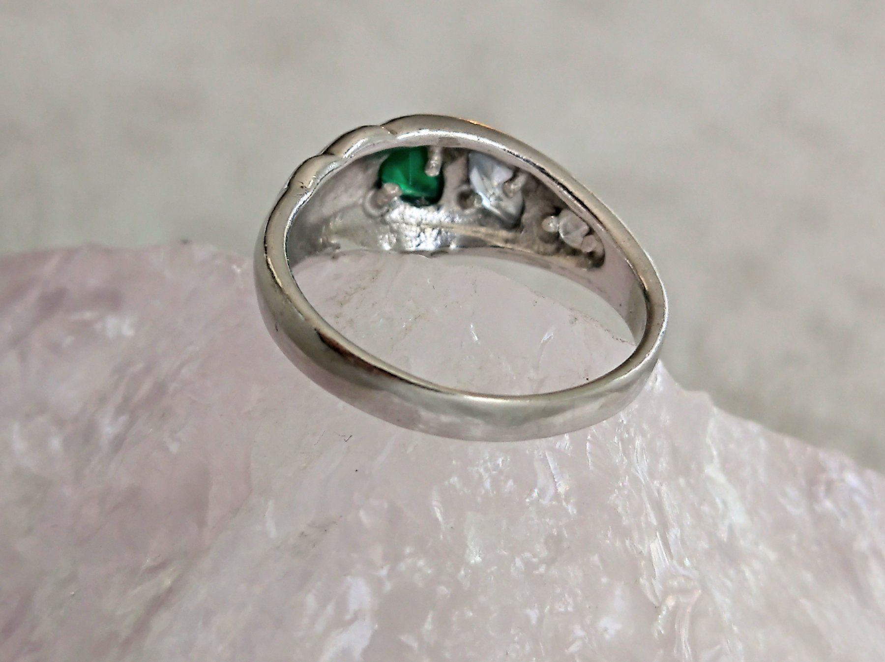 Ringe: Ring Silber 925 mit grünem Stein – Gebraucht aus Istighofen von Ringparadies 3