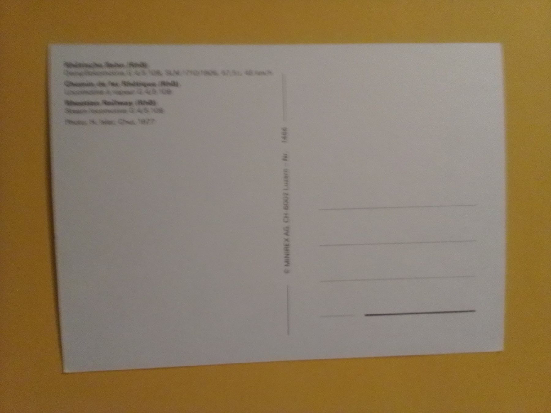 Cartoline postali: AK Bahn Dampflok der Rhätische Bahn – Usato da Küttigen venduto da Melisch1000 1