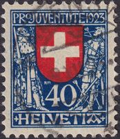 1923: J28 (SCHWEIZ) schönes Stück, gut gezähnt. Kat: 45.-