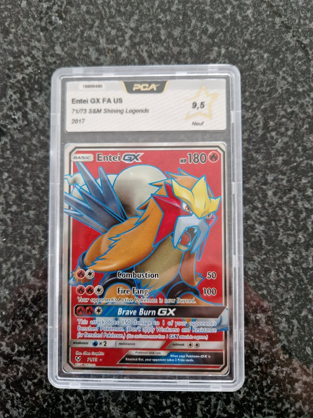Pokémon Carte collezionabili: Entei GX - FA - US -  71/73 - PCA 9,5  – Nuovo (secondo la descrizione) da Romont FR venduto da raj_sjv9