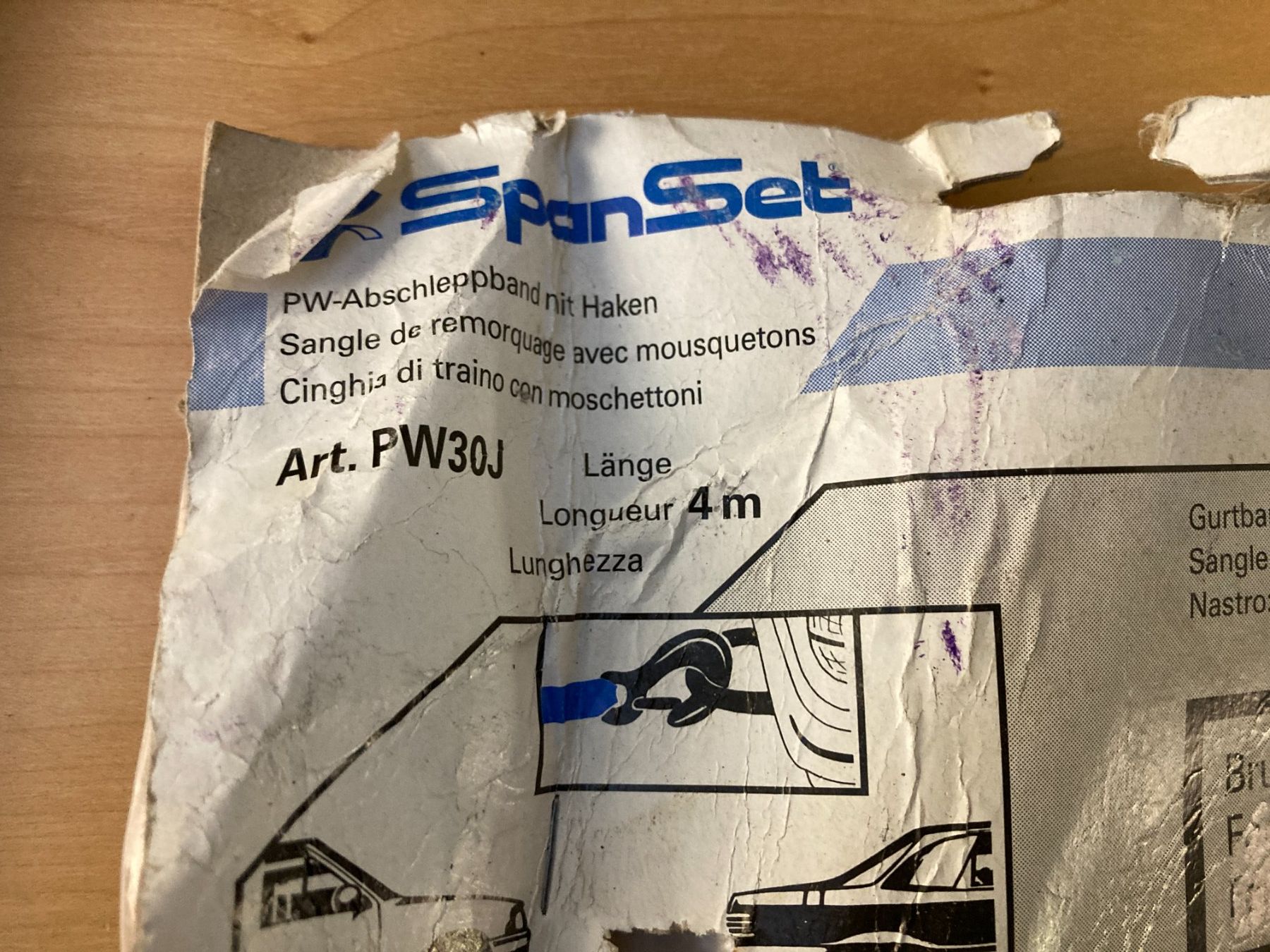 Mammut Corde di traino: Abschleppseil Pannenhilfe Span Set Armee Miltär – Usato da Cham venduto da WB2223 2