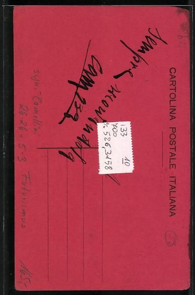 Cartoline postali: Handgemalt sign. Camellini: Carnevalmask – Usato da Berlin venduto da bartko-reher 1