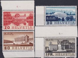 1938, Nr.211-214 (Gebäude) Satz postfrisch ** + Bogenrand.