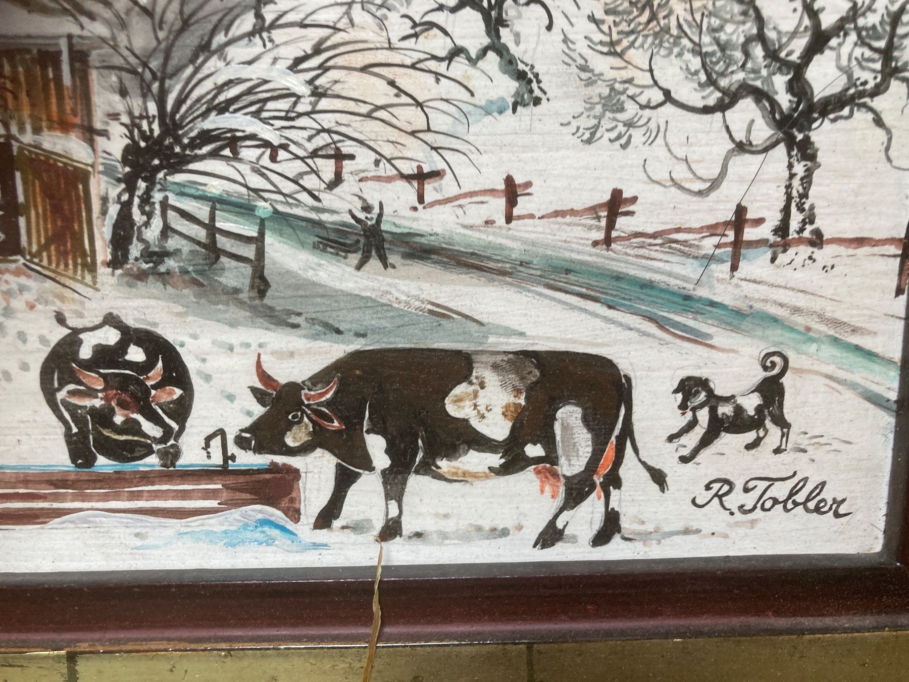 Gemälde: Winter in Appenzell - Ölbild - R.Tobler – Gebraucht aus zürich von papalapa 1