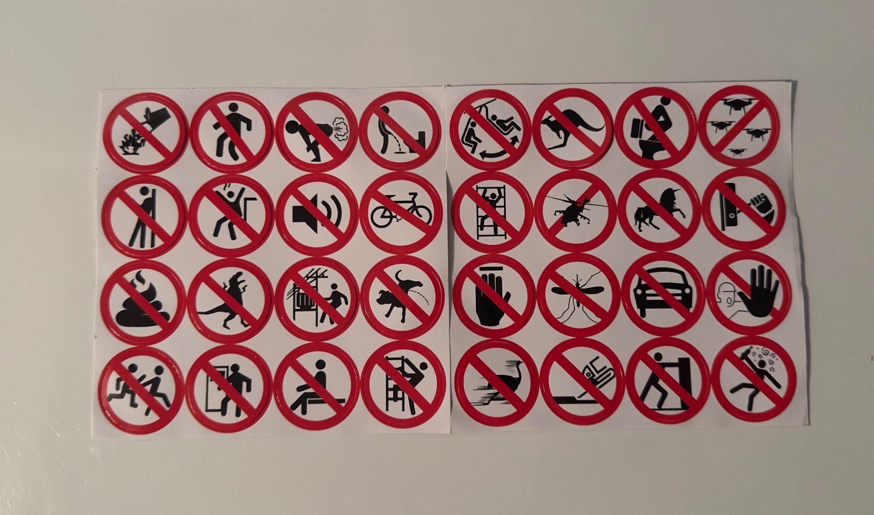 Sticker: Stickerbogen mit lustigen Verbotsschildern – Nuovo (secondo la descrizione) da Schindellegi venduto da SimplyBuy-CH