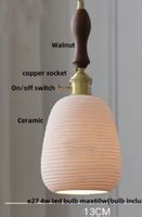 Lampe suspendue LED en céramique,  style nordique moderne