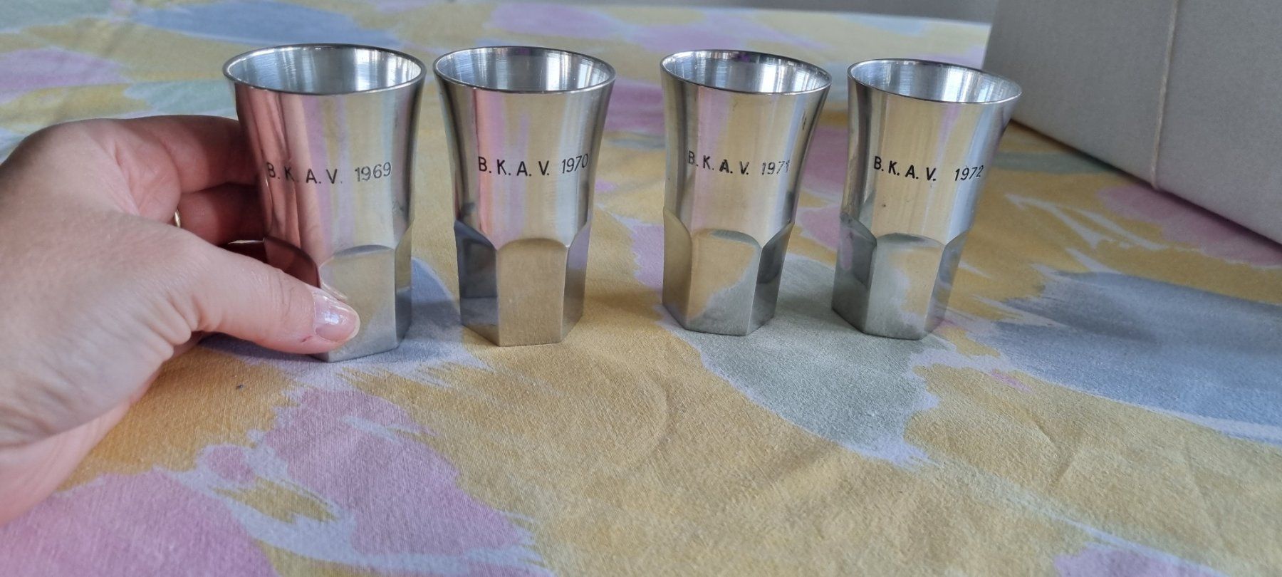 Gläser: Vier elegante Metall-Becher/Kelche – Gebraucht aus Derendingen von Rider3