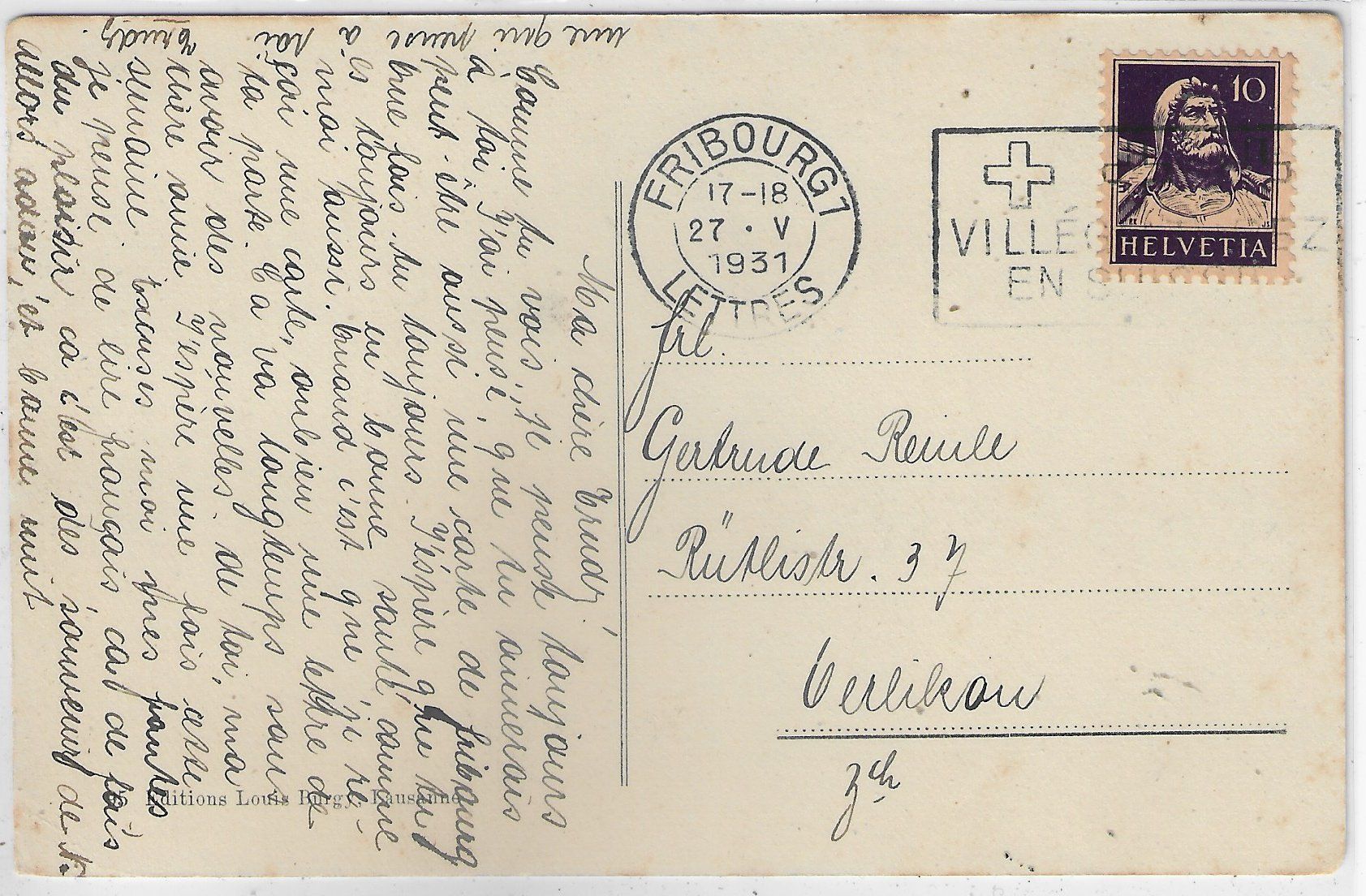 Cartoline postali: Fribourg - La Cathedrale – Usato da Ettingen venduto da Kartenplanet 1
