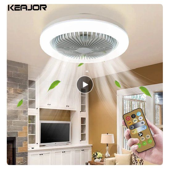 Ventilateur de plafond intelligent à LED, y compris l'application