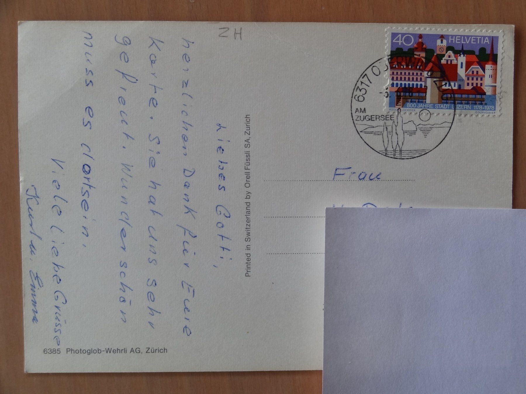Cartoline postali: Eglisau - ZH - Vintage Suisse - 1978 – Usato da St Léonard venduto da Riglin 1