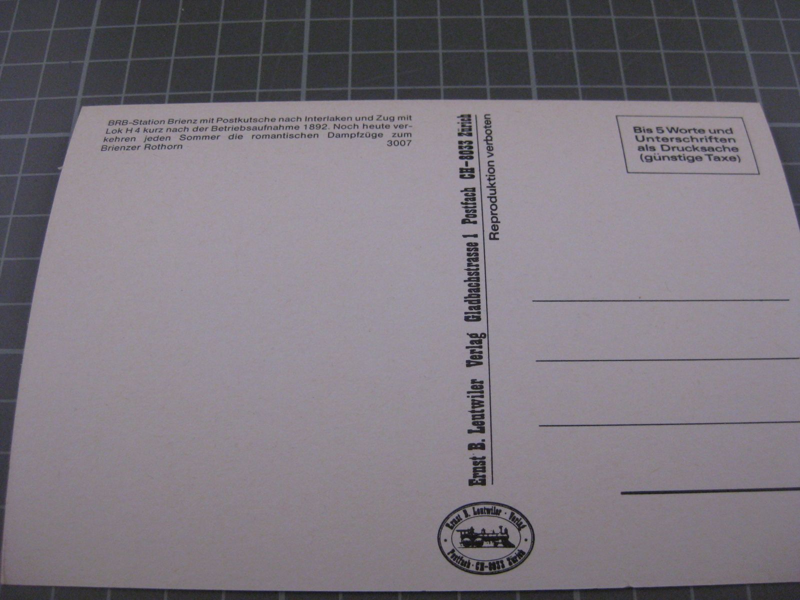 Cartoline postali: AK Brienz Bahnhof mit Zug – Usato da Malters venduto da Marosko 1