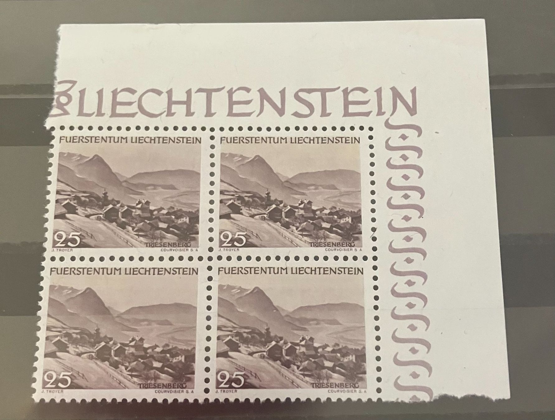 Tutti i francobolli: LIECHTENSTEIN Viererblock 1930 er Triesenberg – Usato da Koblenz venduto da Markenhimmel