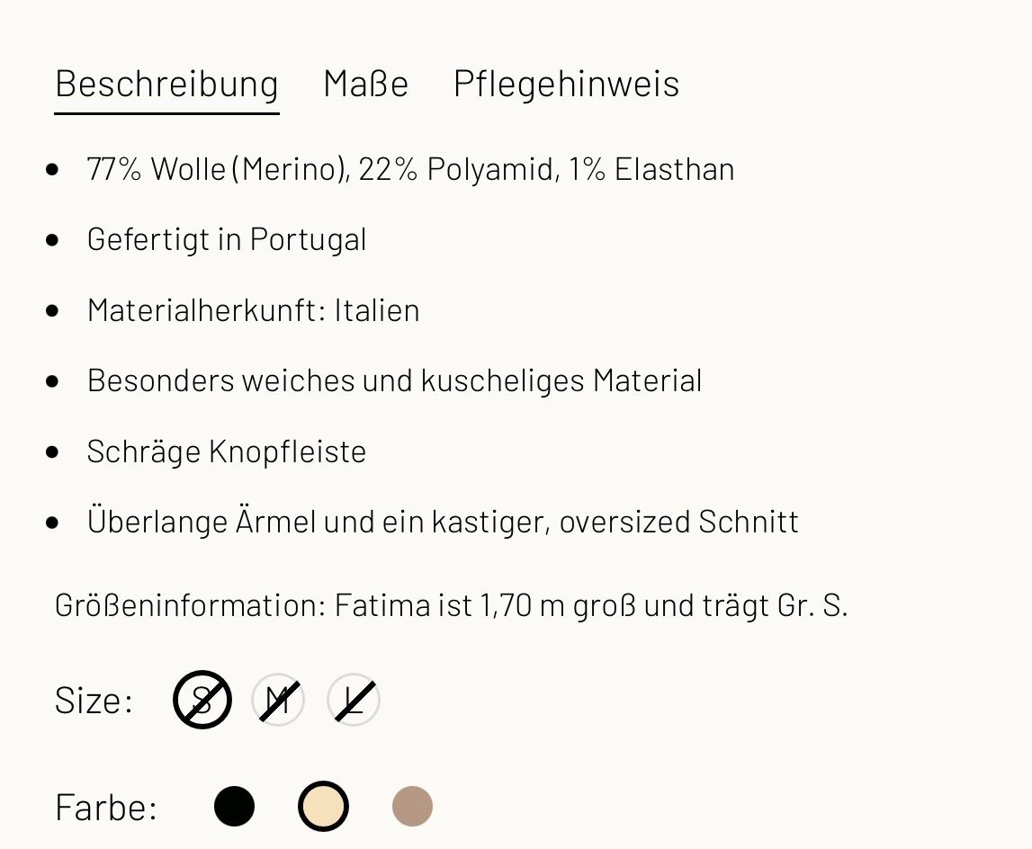Maglioni & Felpe: Vival.Studio Cardigan Nad Grau Grösse M – Nuovo (secondo la descrizione) da Luzern venduto da maarteii 3