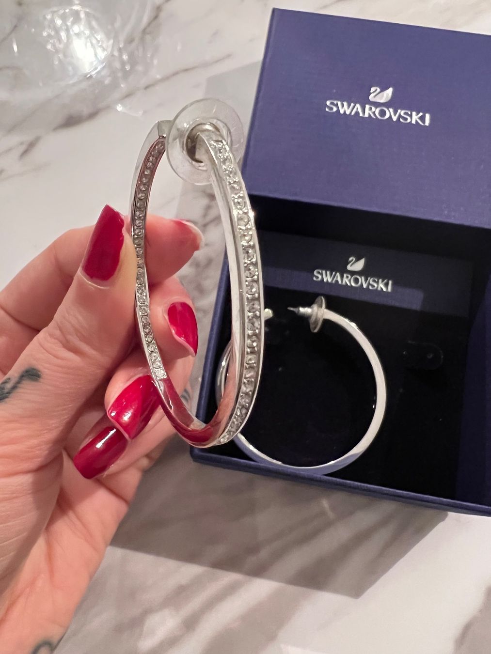 Swarovski Orecchini pendenti & Orecchini a lobo: Swarovski Creolen – Usato da Chur venduto da Mabaum 2