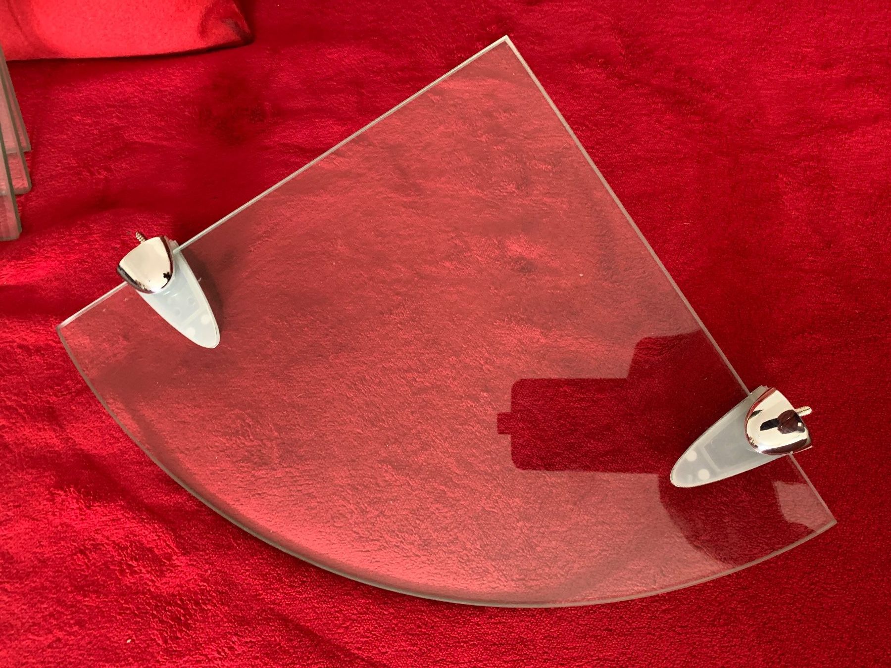 Étagères: 5 Glas Regal mit  Chrom Glashalterung – D'occasion à Zürich par Olimpied 2